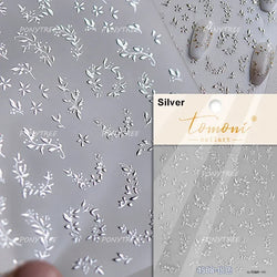 Hot Stamping Purple Line Love Heart Lace Bowknot Chain Branches Star Flower Leaf Butterfly Plant Flower Nail Art Stickers Decals (Online Order Only)
