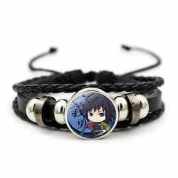 Demon Slayer Bracelet: Tanjiro & Nezuko Leather Charm (ONLINE ORDER ONLY)