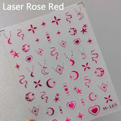 Metal Snake Flower Pattern Stars Eye Pot Moon Butterfly Story Retro Meteor Candle Hourglass Nail Art Sticker Manicure Tool Decal (ONLINE ORDER ONLY)