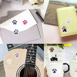 500pcs/Roll Creative Dog Paw Stickers Children Learning Reward Stationery Sticker Fashion Office School Decoration Seal Stickers (Online Order Only)