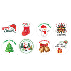 100-500pcs Merry Christmas Stickers 1Inch Round Christmas Seal Labels Stickers For Handmade Sticker Card Box Package Labels (Online Order Only)