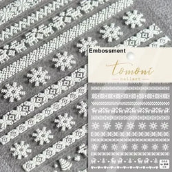 Shiny White Pink Blue Gold Snowflakes Hexagon Water Bubbles Winter 5D Self Adhesive Nail Art Stickers Rhinestone Manicure Decals (ONLINE ORDER ONLY)