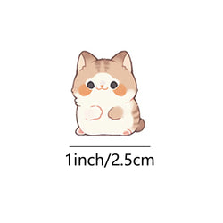 100-500pcs Cute Fat Cat Sticker Thank You Sticker DIY Gift Baking Package Decoration Lables Scrapbooking Stationery Supplies (ONLINE ORDER ONLY)