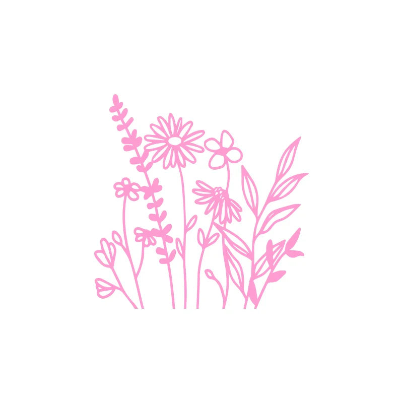 Wildflower Car Stickers Decoration Bumper Rear Window Fashion Stickers Plant Lover Creative Sport PVC Vinyl Decals (ONLINE ORDER ONLY)