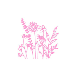 Wildflower Car Stickers Decoration Bumper Rear Window Fashion Stickers Plant Lover Creative Sport PVC Vinyl Decals (ONLINE ORDER ONLY)