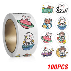 100-500pcs Children Reward Encouragement Sticker Cartoon Cute Sticker Birthday/holiday Party Gift Packaging Sealing Decor Lables (ONLINE ORDER ONLY)
