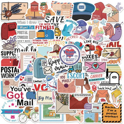 50pcs Cartoon Postman Stickers for Kids Laptop Luggage Skateboard Scrapbook (ONLINE ORDER ONLY)