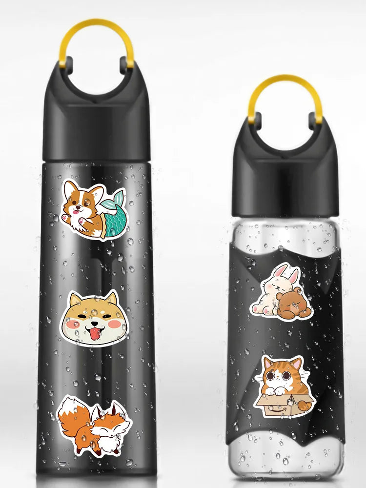 50/100pcs Cute Cartoon Little Animals Stickers Kids Toy Waterproof Graffiti For Laptop Water Bottle Phone Bicycle Car Decals (ONLINE ORDER ONLY)