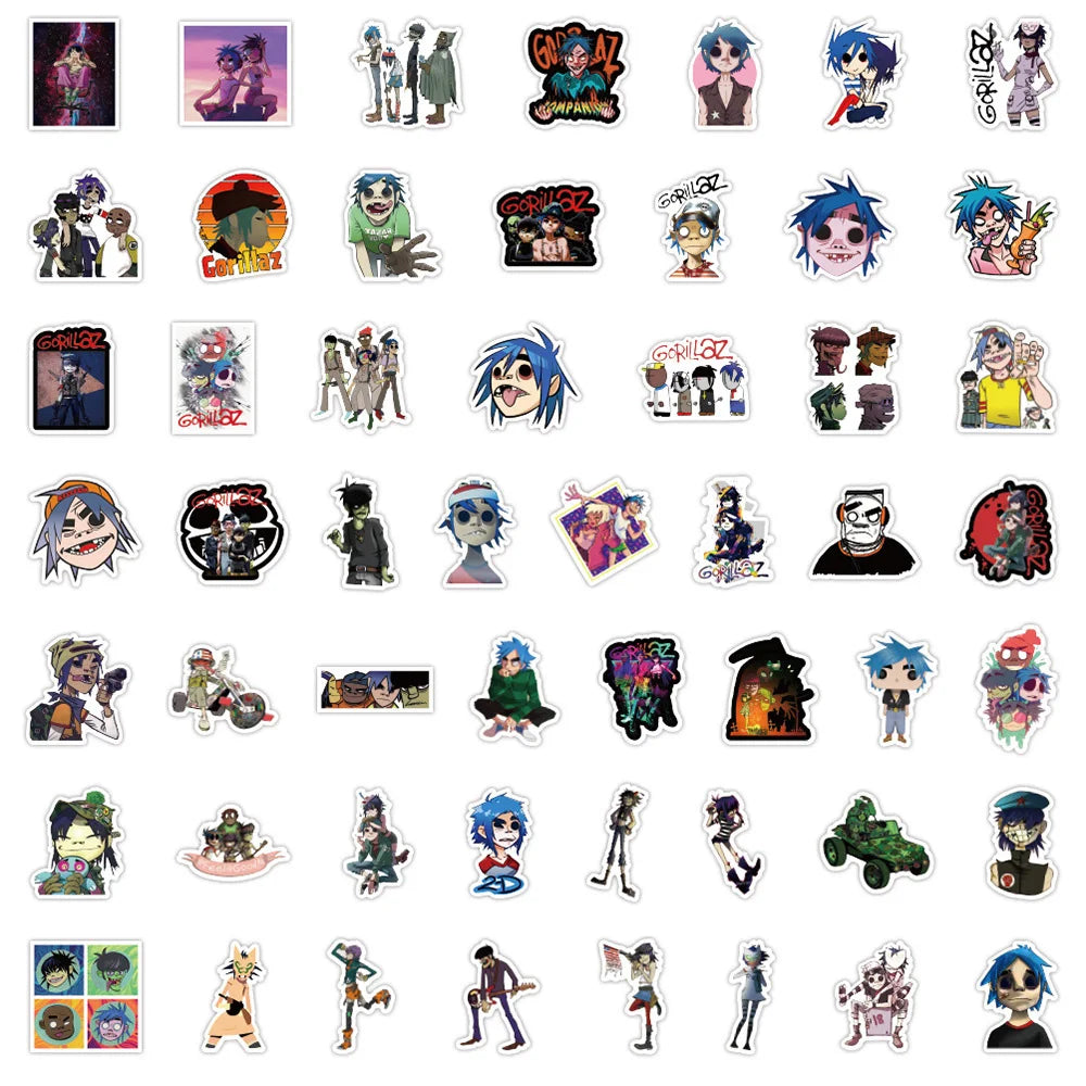 10/30/50pcs Gorillaz Band Sticker Packs (ONLINE ORDER ONLY)