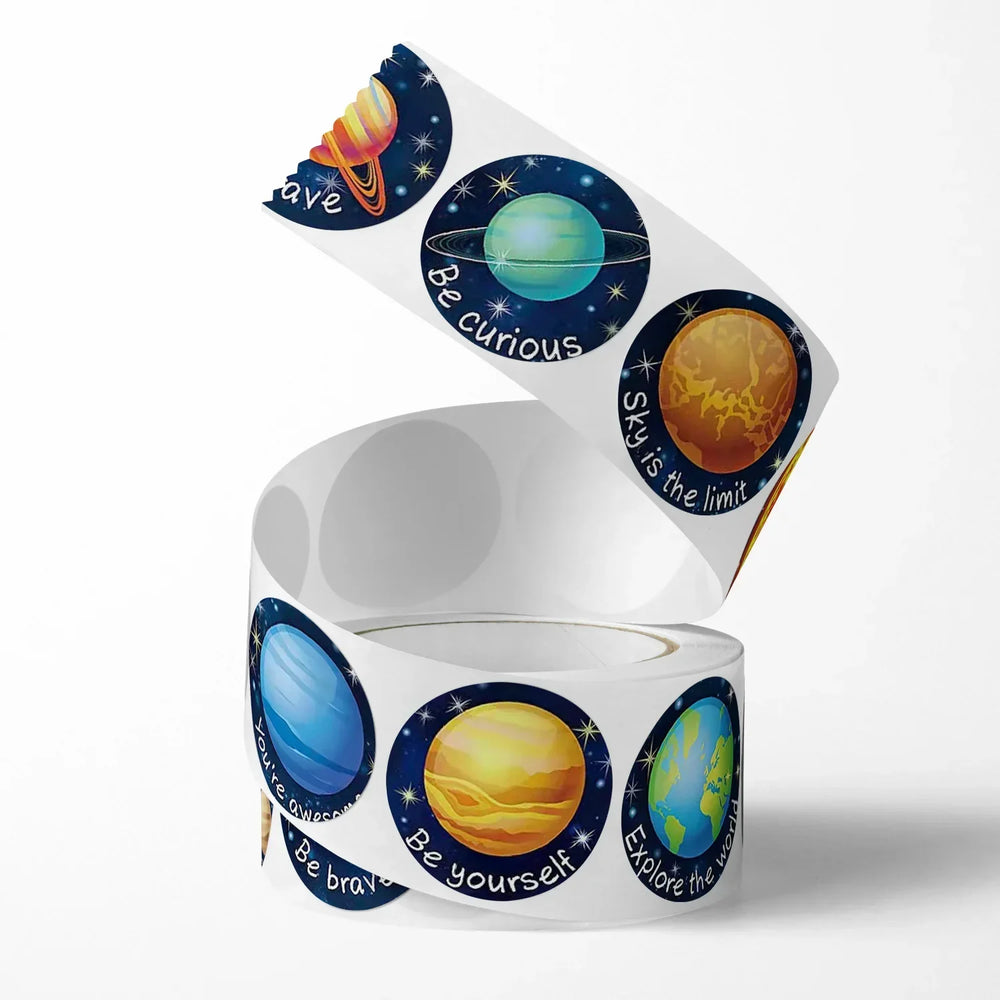 100-500 Pcs Universe Outer Space Stickers Solar System Earth Mars Jupiter Planet DIY Sealing Children's Decals Stationery Toy (ONLINE ORDER ONLY)