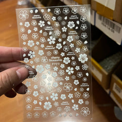 1PC Lace Flower Leaf Nail Sticker Geometric Line Leaf Floral Nail Art Decal Abstract Elegant Black White Pattern Nail Decoration (ONLINE ORDER ONLY)