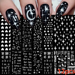 12pcs 3D Golden Glitter Heart Love Nail Stickers Valentine Self Adhesive Cute Cartoon Decal Geometry Slider Manicure Decoration* (ONLINE ORDER ONLY)