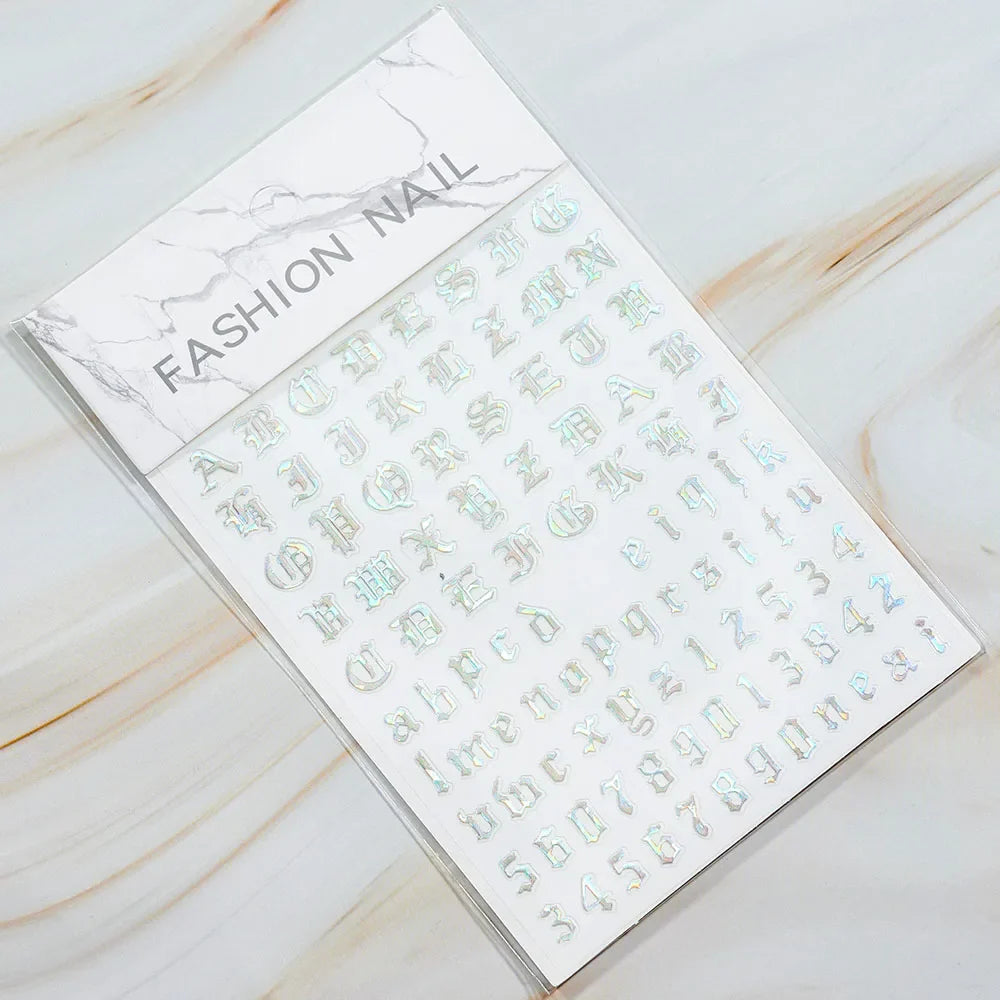 1Pc Laser Silver Gold Lines Stripe Nail Sticker Metal Strip Luxury Nails Slider Self Adhesive Slider Papers Transfer Stickers *& (Online Order Only)