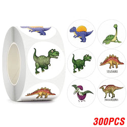 100-500PCS Children's Cartoon Stickers Little Dinosaur Pattern Kids Stationery Supplies School Teacher Supplies Reward Stickers (Online Order Only)