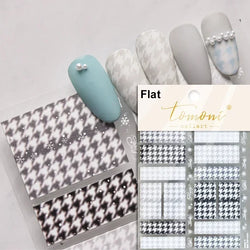 Geometric French Style Colorful Square Grid Rhombus Line Stripe Bowknot 3D Self Adhesive Nail Art Stickers Shiny Manicure Decals (ONLINE ORDER ONLY)