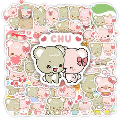 Sugar Cubs Stickers Cute Couple Funny DIY Gift Decal Pack Stickers for Phone Laptop scrapbook sports bottle Luggage Waterproof (ONLINE ORDER ONLY)