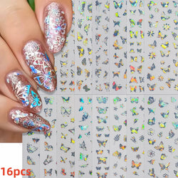 12pcs 3D Golden Glitter Heart Love Nail Stickers Valentine Self Adhesive Cute Cartoon Decal Geometry Slider Manicure Decoration* (ONLINE ORDER ONLY)