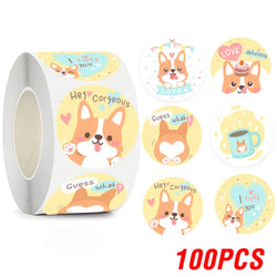 100-500pcs Kids Reward Stickers Puppy Dog Cat Encouragement Labels for Teachers Cute Animals Sticker Stationery Pegatinas (ONLINE ORDER ONLY)