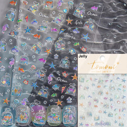 Lotus Flower Leaf Goldfish Ripple Wavelet Water Droplet Lotus Pond Brocaded Carp Self Adhesive Nail Art Stickers Manicure Decals (Online Order Only)