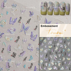 Cute Jelly Bowknot Butterfly Chic Animals Ribbon Tie Shine 3D Fantasy Nail Art Decorations Stickers DIY Dreamy Manicure Decals (Online Order Only)