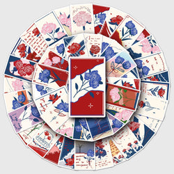 50Pcs Cute Flower Bookmark Waterproof Vinyl Stickers (Online Order Only)