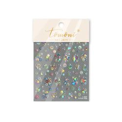 Colorful Bubbles Star Shiny Dreamy Glass Shards Flat 5D Soft Embossed Relief Self Adhesive Nail Art Sticker Chic Manicure Decal (ONLINE ORDER ONLY)