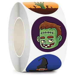 100-500pcs Halloween Stickers 1inch Self Adhesive Label Paper Candy Bags Stickers Package Seal Gift Packaging Sealing Crafts (Online Order Only)