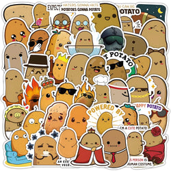 Cartoon Food Potato Stickers for Laptop Phone Suitcase Fridge Kids Gift (ONLINE ORDER ONLY)