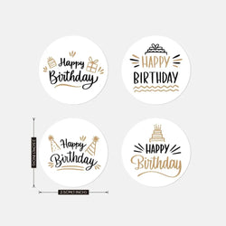 100-500pcs Cute Happy birthday Stickers for Gift Wrapping Decoration Envelope Sealing Label Kids toys Stationery Stickers 1inch (ONLINE ORDER ONLY)