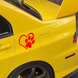 Dog's paw Hearts Sticker,Cute Car Body Window Bumper Vinyl Decal,For Cars, Trucks, Walls, Laptops, Windows, Motorcycles, Bumpers (ONLINE ORDER ONLY)