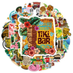 Hawaii Tiki Bar Stickers 10/30/50PCS for Phone Laptop Luggage Skateboard Kids Gift (Online Order Only)