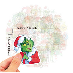 10/30/50PCS The Grinch Movie Stickers Funny Cartoon Sticker Christmas Graffiti Decals Luggage Laptop Guitar Car Bike Kids Toys (ONLINE ORDER ONLY)