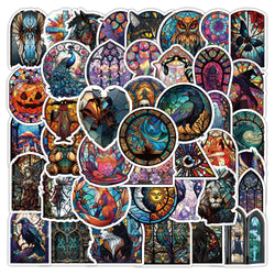 10/30/50PCS Cartoon Art Graffiti Colorful Skull Stickers Toys PVC Waterproof DIY Phone Helmet Skateboard Fridge Bike Decals Gift (ONLINE ORDER ONLY)