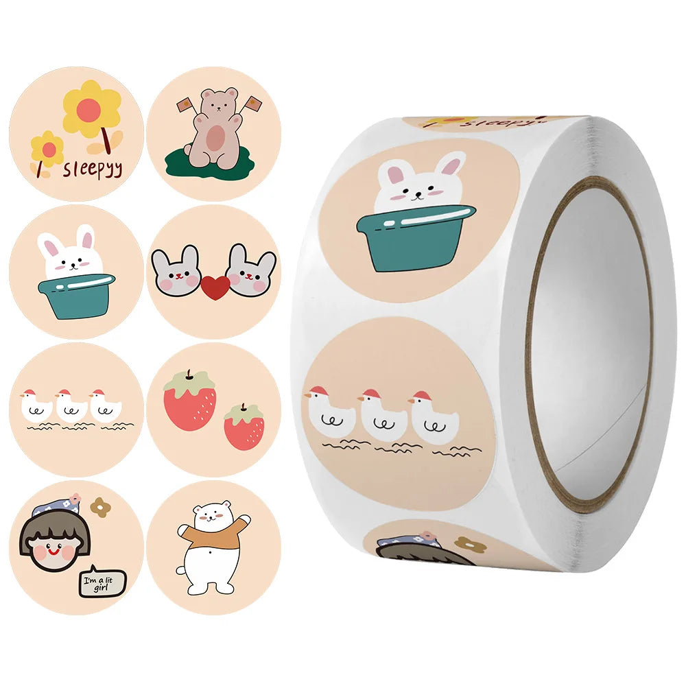 100-500pcs Cartoon Thank You Stickers For Seal Packaging Decoration Stickers School Teacher Kids Student Stationery Stickers (ONLINE ORDER ONLY)