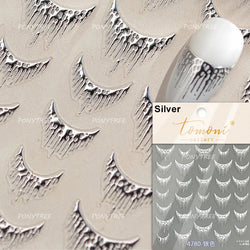 Geometric White Black Red Romantic French Arc Illusion Curve Embossed Relief Self Adhesive Nail Art Stickers 3D Manicure Decals (ONLINE ORDER ONLY)