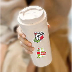 10/30/50PCS The Grinch Movie Stickers Funny Cartoon Sticker Christmas Graffiti Decals Luggage Laptop Guitar Car Bike Kids Toys (ONLINE ORDER ONLY)