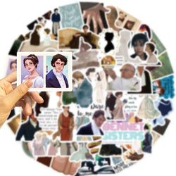 50pcs Pride And Prejudice Stickers TV Show Classic Movie Decals For Laptop Scrapbook Water Bottle Phone Bike Helmet Sticker (Online Order Only)