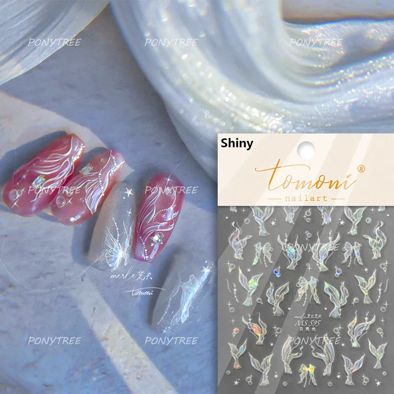 Summer Beach Bikini Watermelon Strawberry Ice Cream Soda Coconut Tree Fan Juice Crab Nail Art Decoration Stickers Manicure Decal (ONLINE ORDER ONLY)