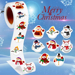100-500pcs Heterotypic Christmas Themed Animals Stickers 8 Designs 2.5cm/1inch DlY Graffiti Holiday Party Decoration Labels (ONLINE ORDER ONLY)