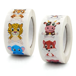 50-500pcs Cartoon Animal kids Sticker Cute Toy Game Sticker DIY Gift Sealing Label Student Decoration Stationery Notebook Supp (ONLINE ORDER ONLY)