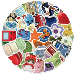 INS Style Retro Stickers: Cartoon Graffiti Decals for Scrapbook, Fridge, Laptop, Phone, Guitar, Skateboard (10/30/50PCS) (ONLINE ORDER ONLY)