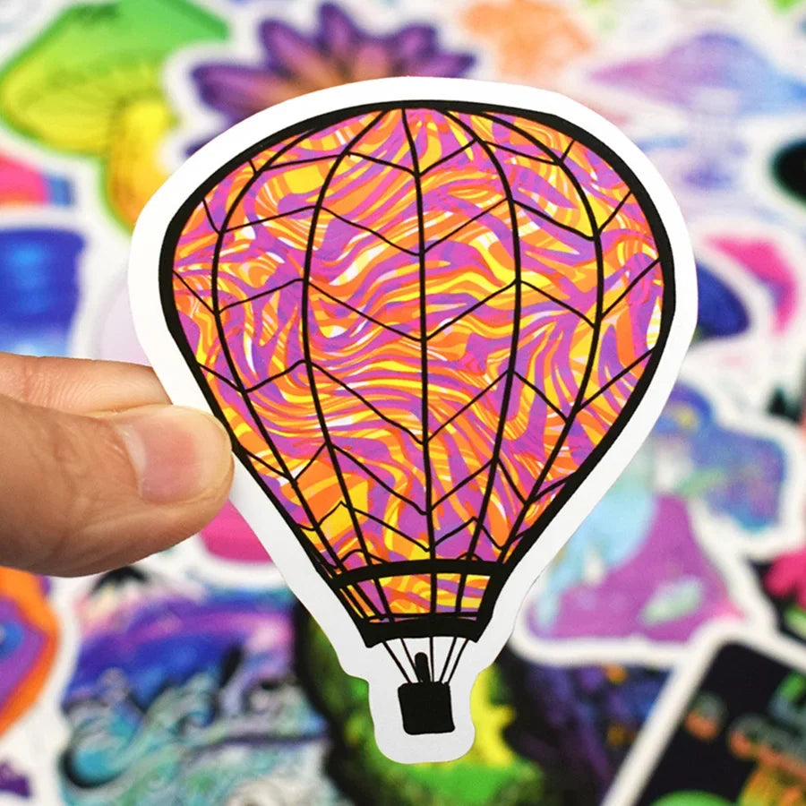 120 PCS Cartoon Psychedelic Stickers for Laptop Skateboard Motorcycles Bike Cars Fridge Waterproof Trippy Stickers for Kid (ONLINE ORDER ONLY)