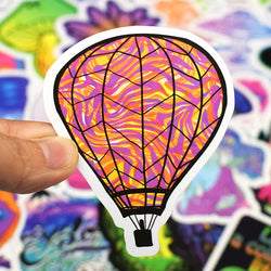 120 PCS Cartoon Psychedelic Stickers for Laptop Skateboard Motorcycles Bike Cars Fridge Waterproof Trippy Stickers for Kid (ONLINE ORDER ONLY)