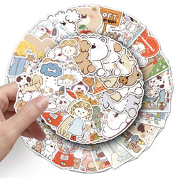 Miiiichan Cartoon Animal Decals for Fridge, Luggage, Laptop, Phone, Guitar - 10/30/50PCS (ONLINE ORDER ONLY)