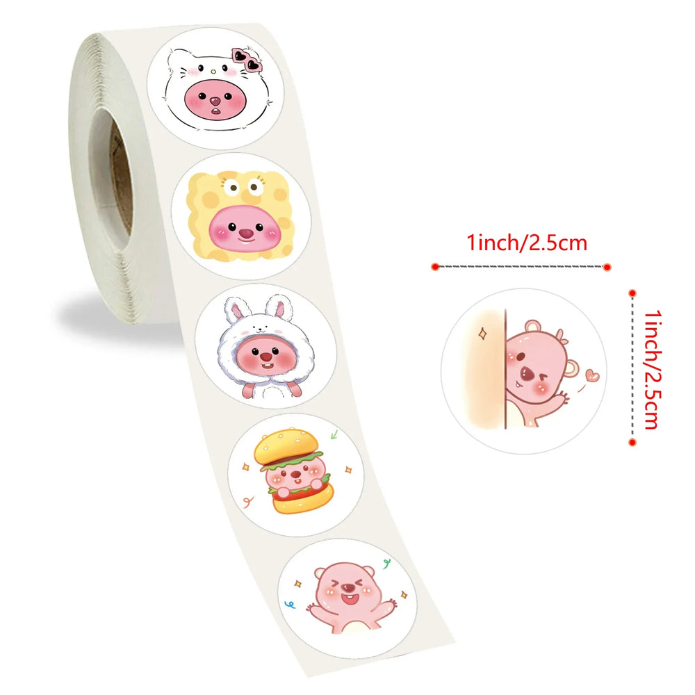 100-500pcs Cute Animal Stickers Children's Rewards Stickers Party Gifts Decorative Labels Scrapbook Stationery Stickers (ONLINE ORDER ONLY)