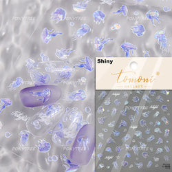 Deep Sea Animal Fish Shoal of Fish Whale Coral Dolphin Summer Beach Cute Jellyfish Bubble Bathyal Fauna Nail Art Stickers Decals (ONLINE ORDER ONLY)