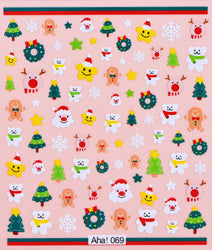 Merry Christmas Penguin Nail Art Sticker 3D Slider Deer Santa Claus Decal New Year Nail Decorations Sticker Manicure Accessories (ONLINE ORDER ONLY)