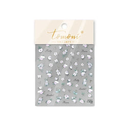 Pink Hot Stamping Flower Charm Peach Blossom Canglan Clover Daisy Pearl Self Adhesive Nail Art Decoration Sticker Manicure Decal (ONLINE ORDER ONLY)