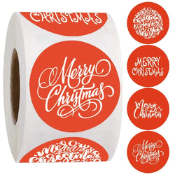 100-500Pcs Merry Christmas Socks Tree Label Stickers for Gift Card Package Wrapping Festival Party Baking Small Business 1 Inch (ONLINE ORDER ONLY)
