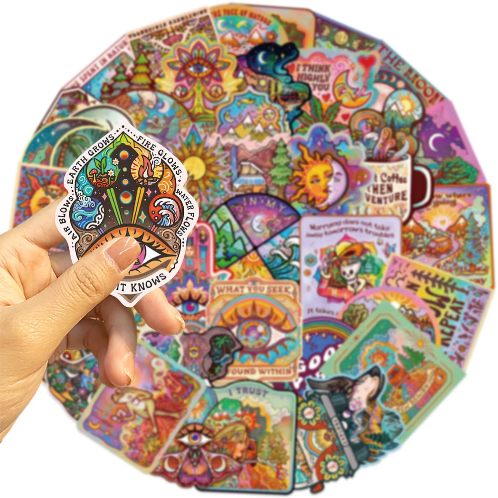 50PCS Fun Camping Adventure Stickers Aesthetic DIY Decals Skateboard Phone Laptop Suitcase Decorative Sticker (ONLINE ORDER ONLY)